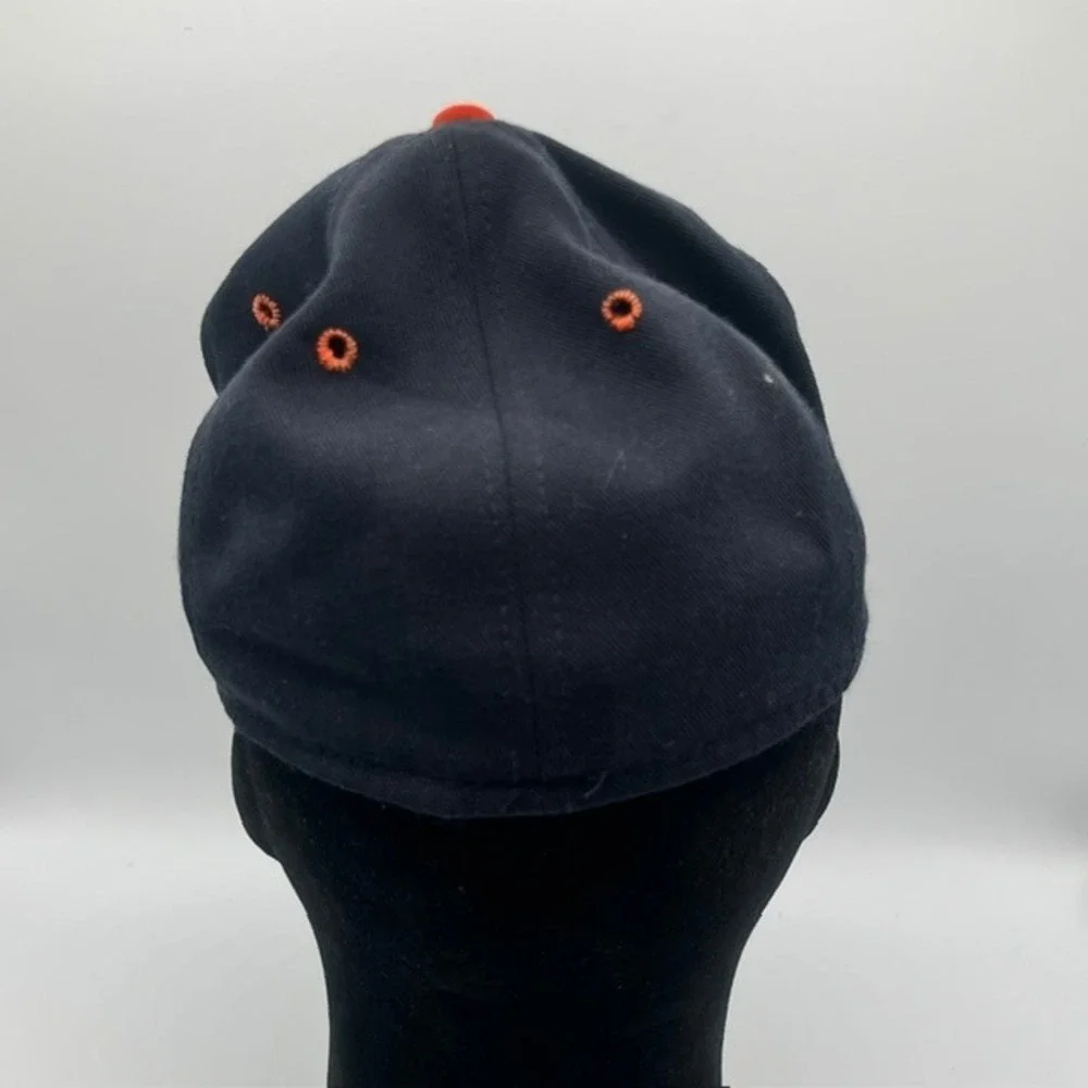 Vintage Illinois Fighting Illini Hat Pro-Line Cap Co Fitted Navy Blue Kids 7